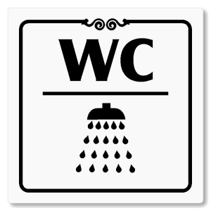 WC, sprcha, 148x148mm, bílá, Texas